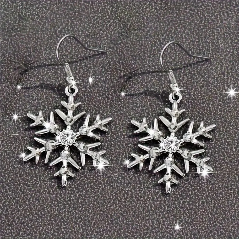 Silver Snowflake Earrings
